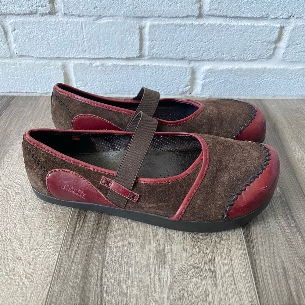 Earth Kalso Allure Comfort Maryjane Flats Shoes Brown Red Women’s Size 9.5 - Picture 1 of 10